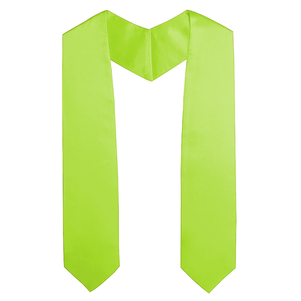 Lime Green Graduation Stole Classic Finish